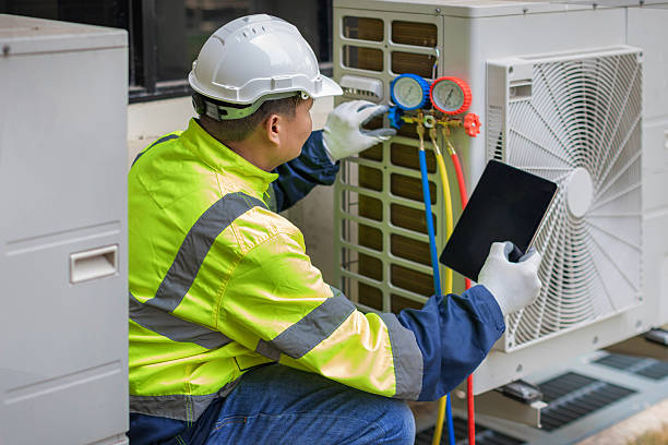 Professional Hvac technician working in Marshall, CA